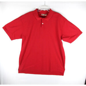 Vintage 90's LL Bean Polo Shirt Mens Size XLT Tall Red Short Sleeve USA Maine